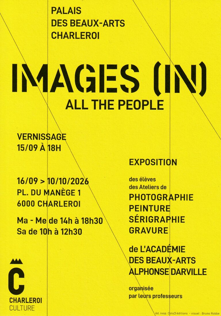 Exposition: Images (in) all the people. PBA Charleroi 16/9 au 10/10/2026