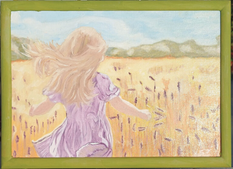 Fille dans le blé
